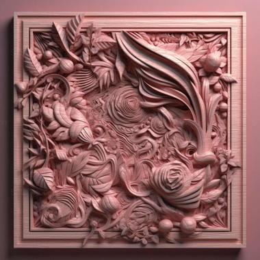 Patterns and decorations stl Pink 3 3d model